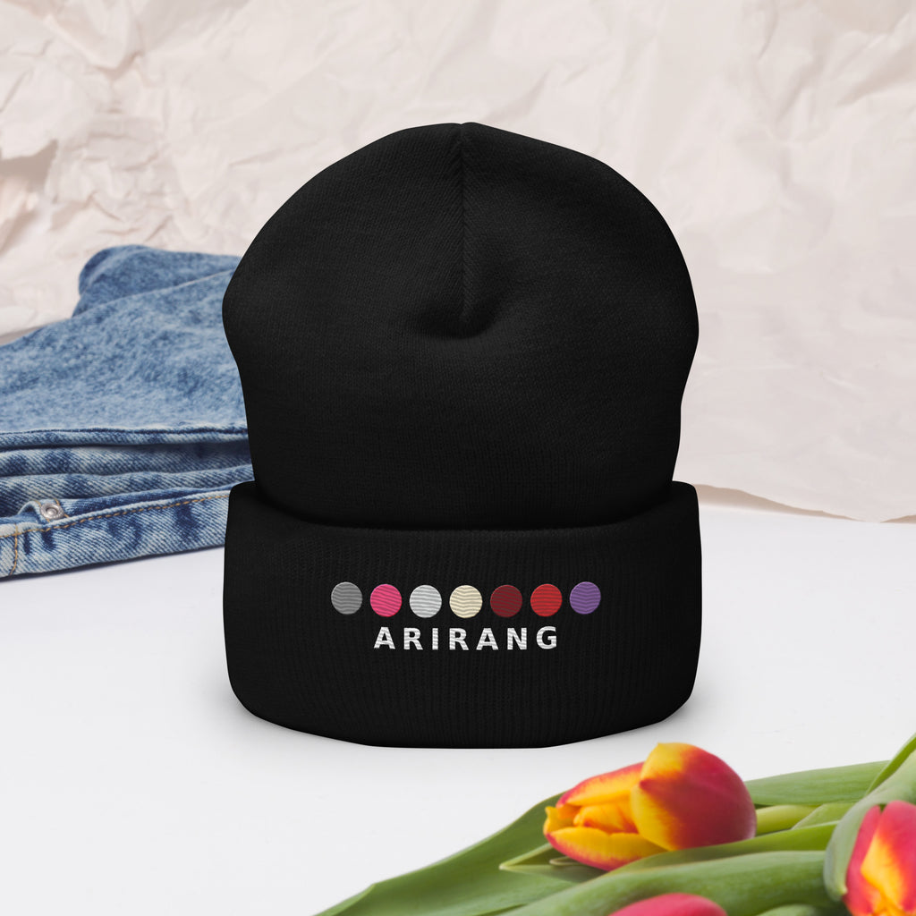 ARIRANG Embroidered Cuffed Ribbed Beanie