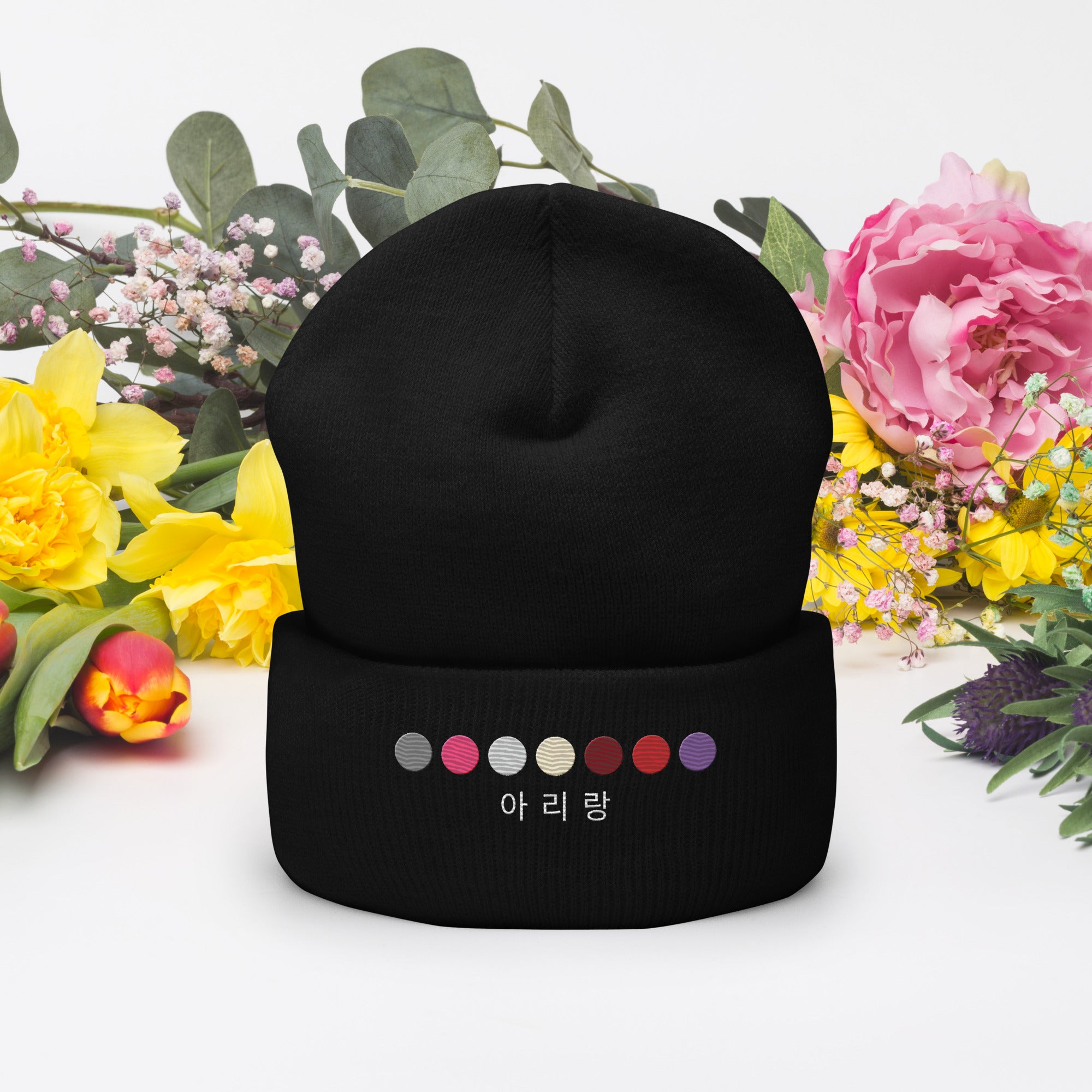 ARIRANG Embroidered Cuffed Ribbed Beanie (아리랑)