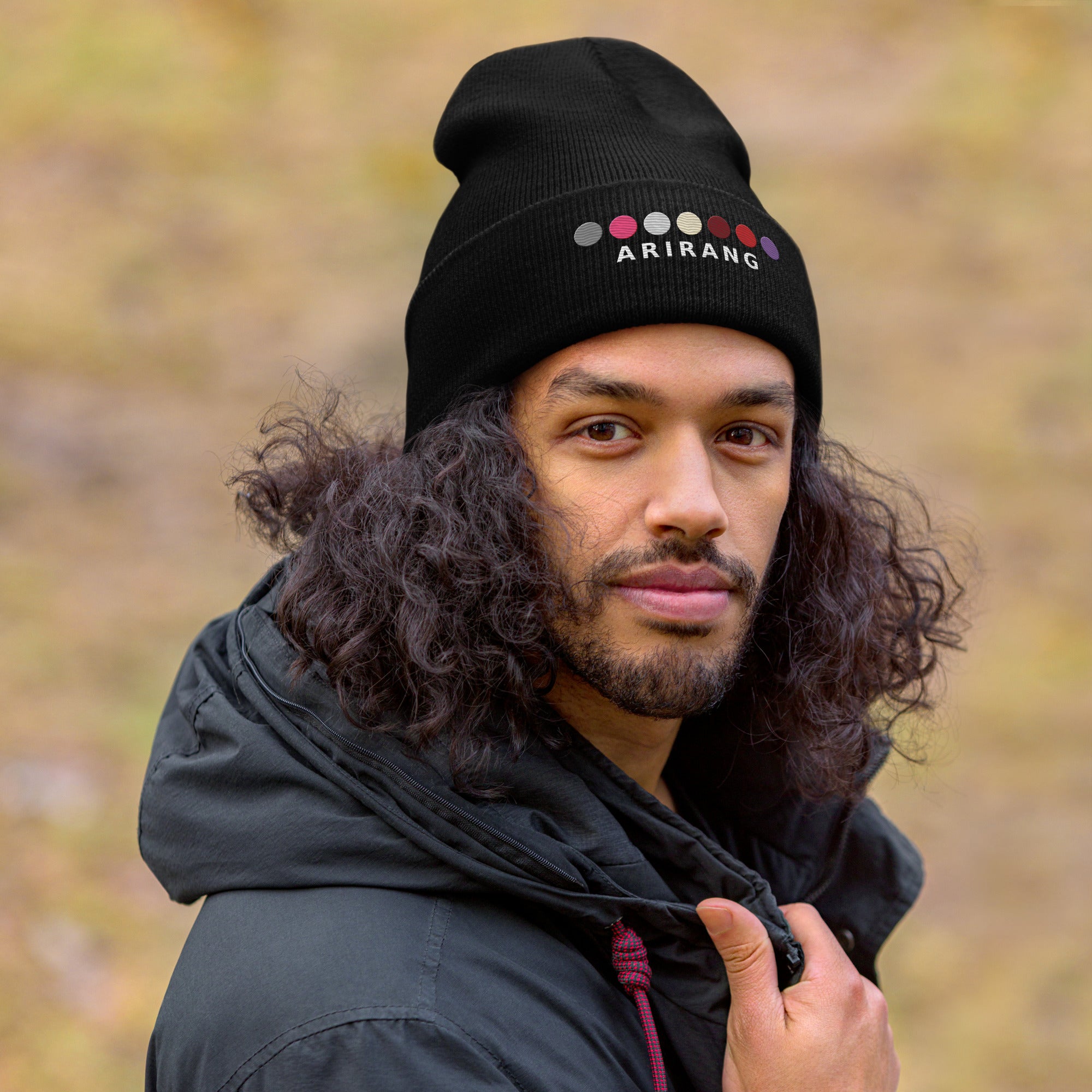 ARIRANG Embroidered Cuffed Ribbed Beanie