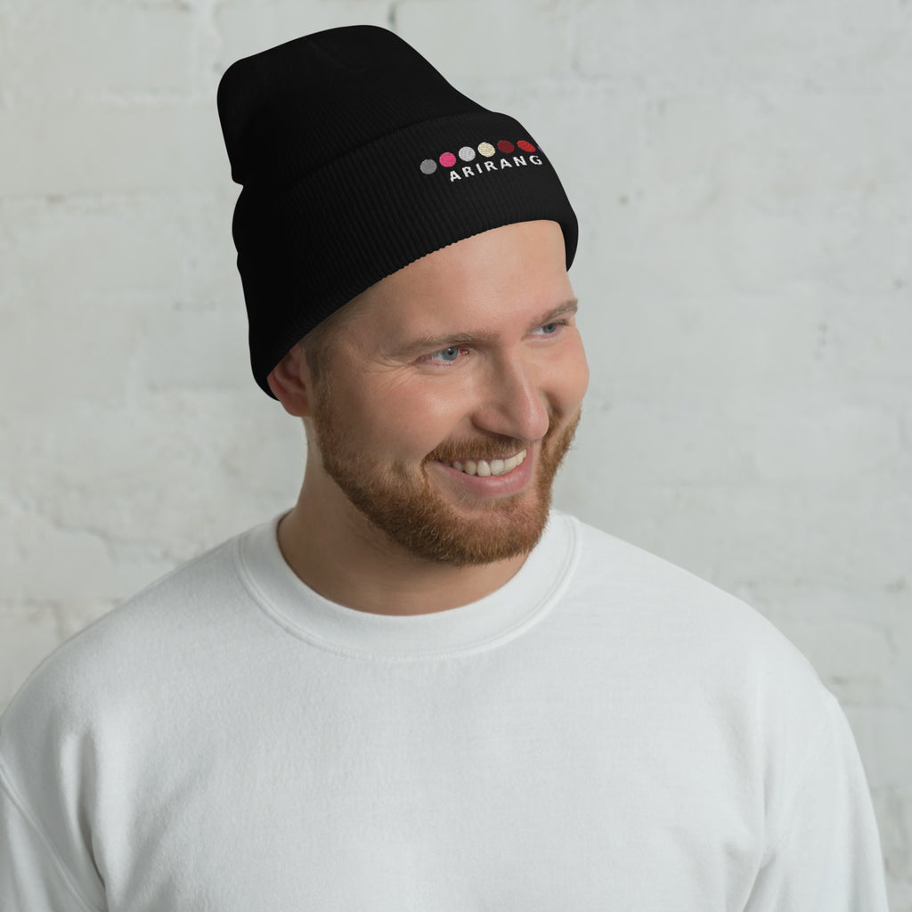 ARIRANG Embroidered Cuffed Ribbed Beanie