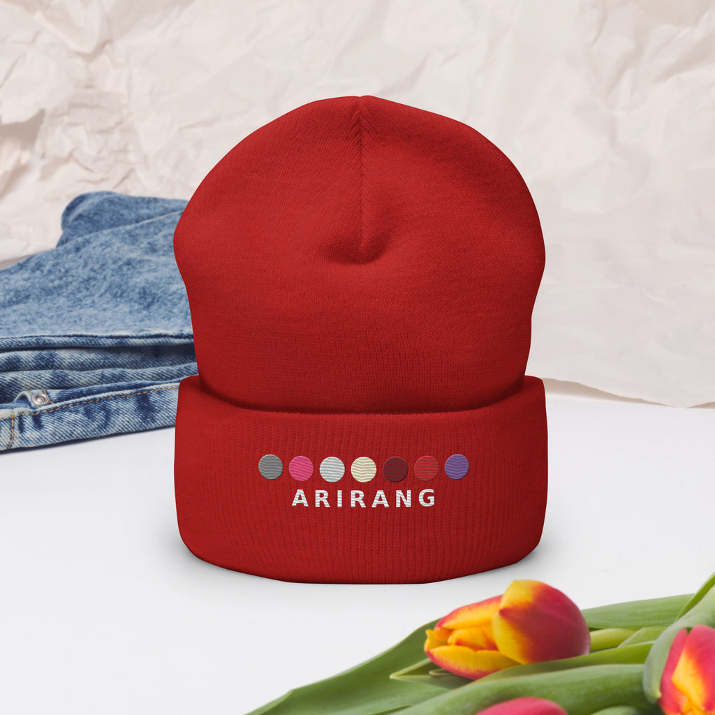ARIRANG Embroidered Cuffed Ribbed Beanie