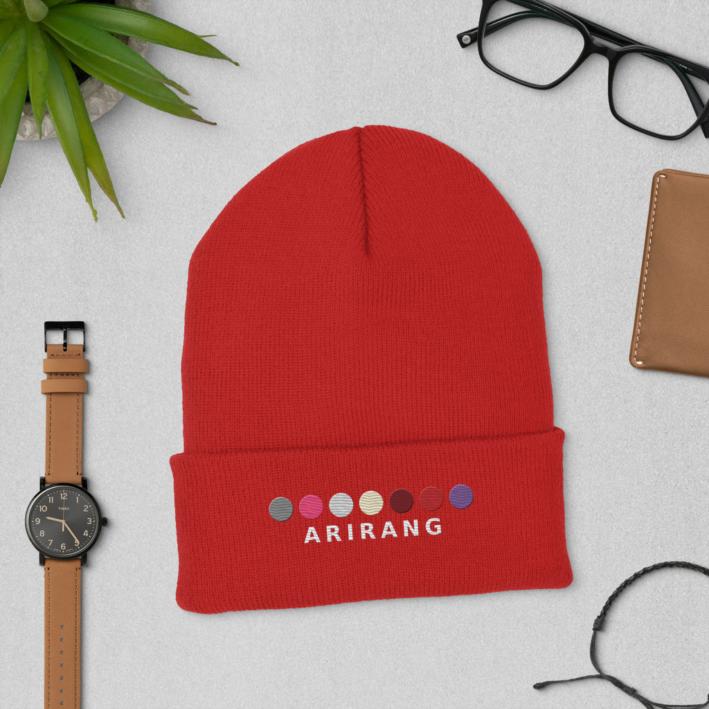 ARIRANG Embroidered Cuffed Ribbed Beanie