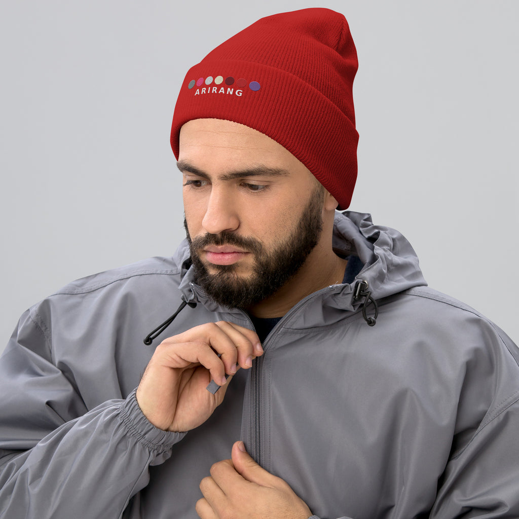 ARIRANG Embroidered Cuffed Ribbed Beanie