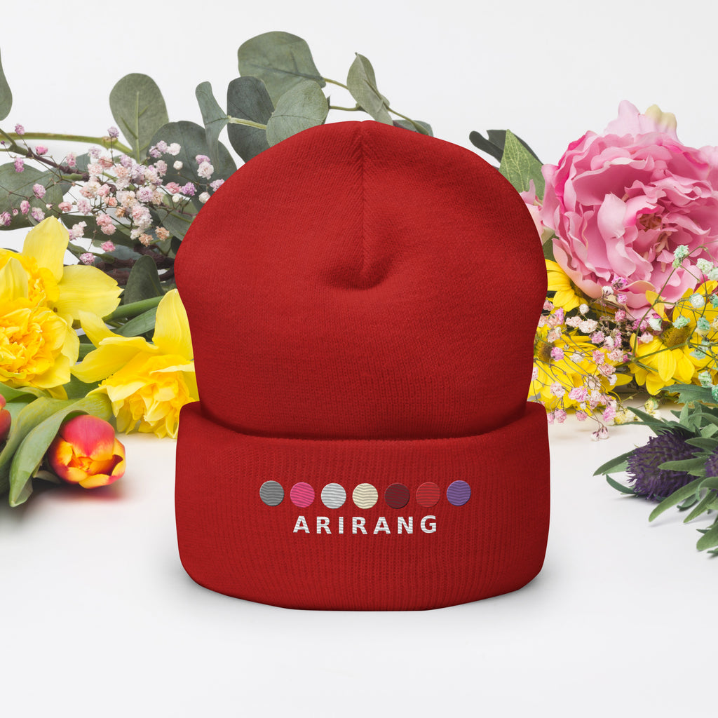 ARIRANG Embroidered Cuffed Ribbed Beanie