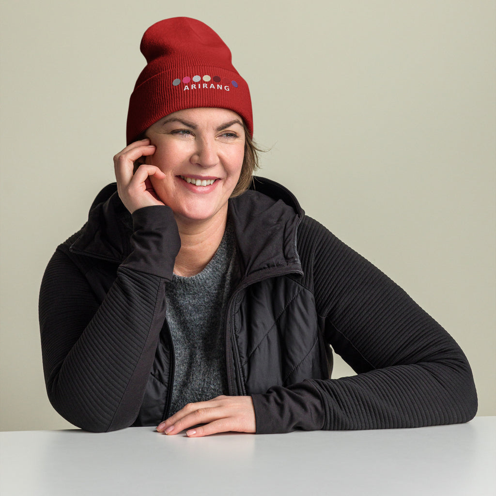 ARIRANG Embroidered Cuffed Ribbed Beanie