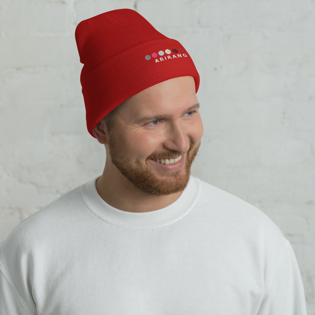 ARIRANG Embroidered Cuffed Ribbed Beanie