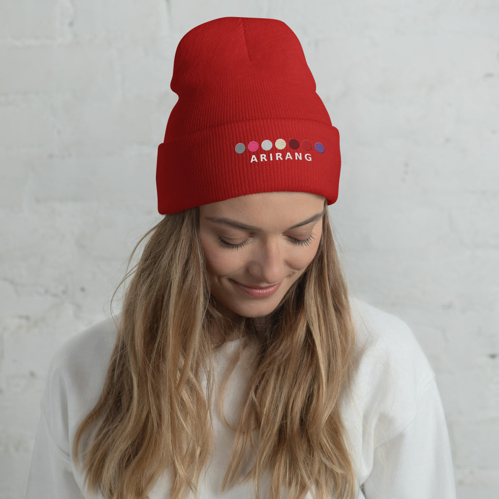 ARIRANG Embroidered Cuffed Ribbed Beanie