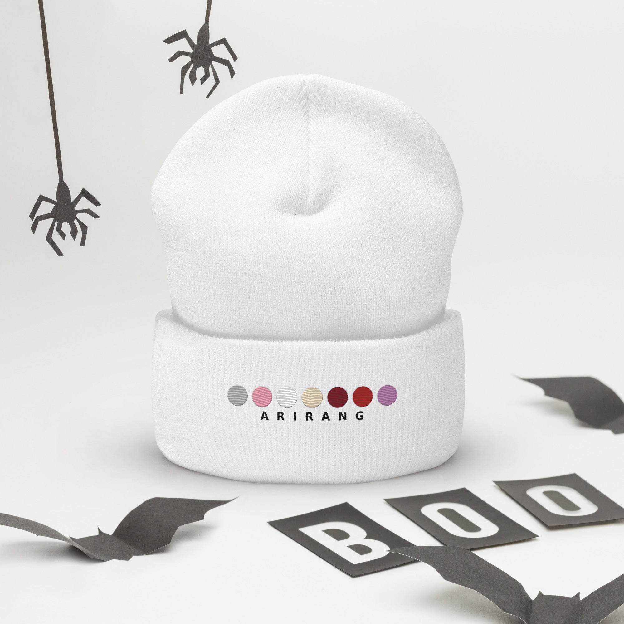 ARIRANG Embroidered Cuffed Ribbed Beanie