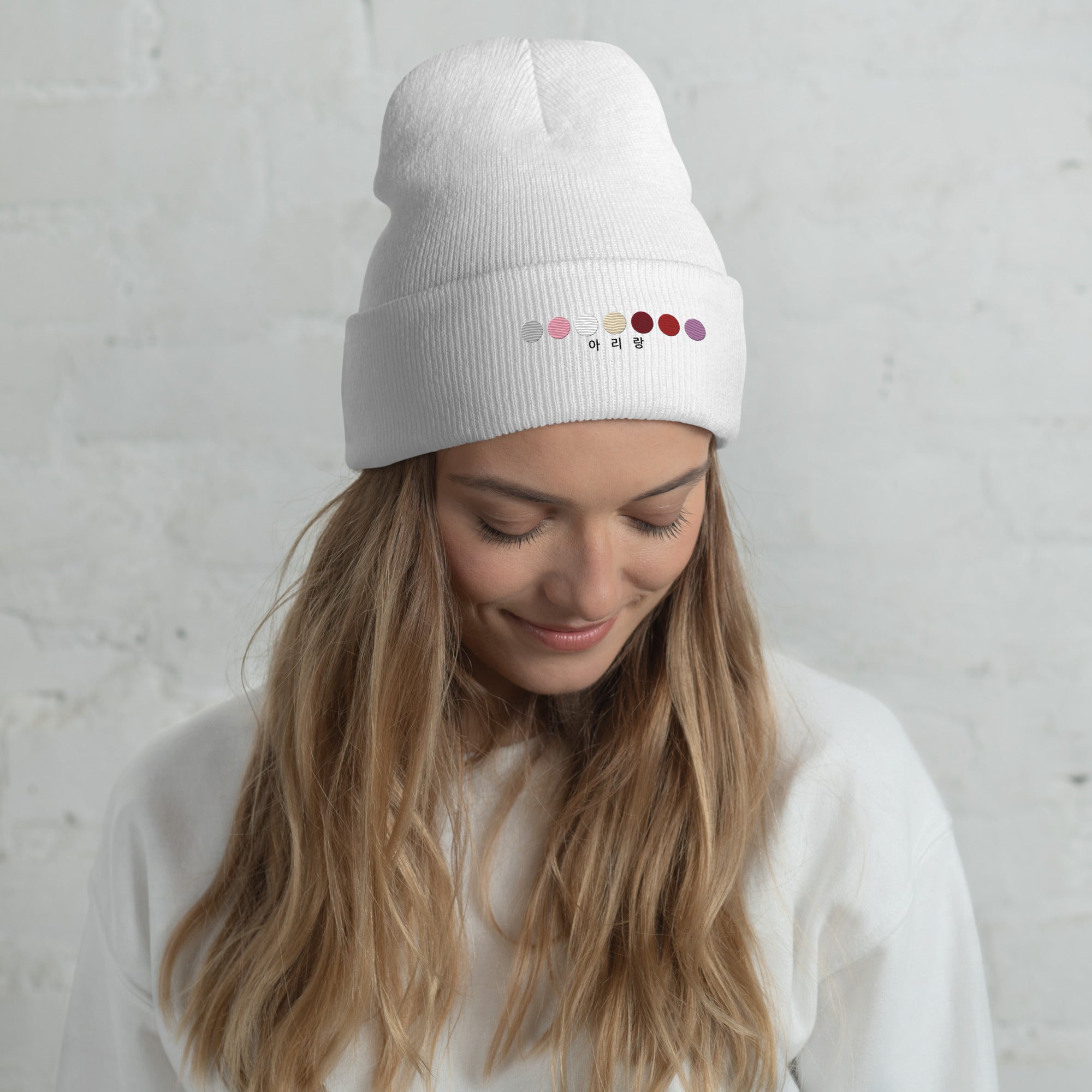 ARIRANG Embroidered Cuffed Ribbed Beanie (아리랑)