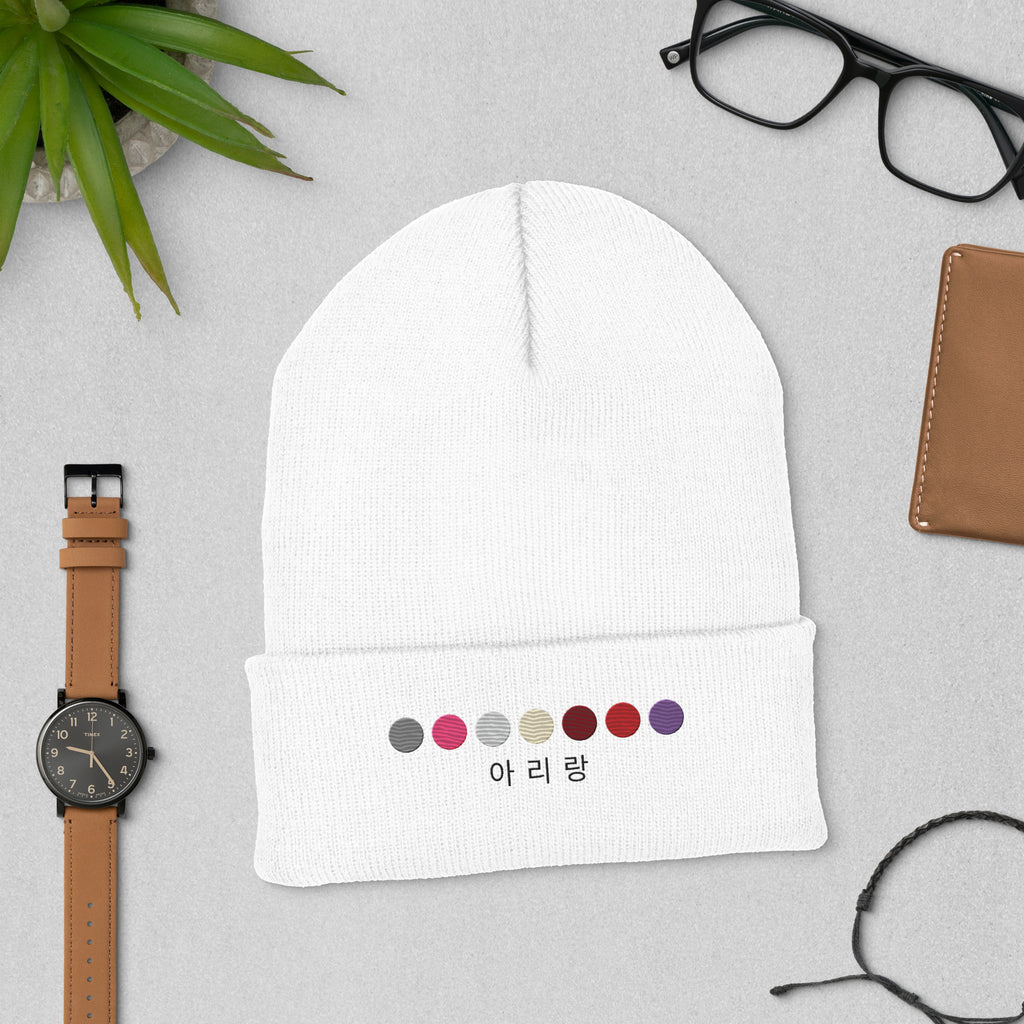 ARIRANG Embroidered Cuffed Ribbed Beanie (아리랑)