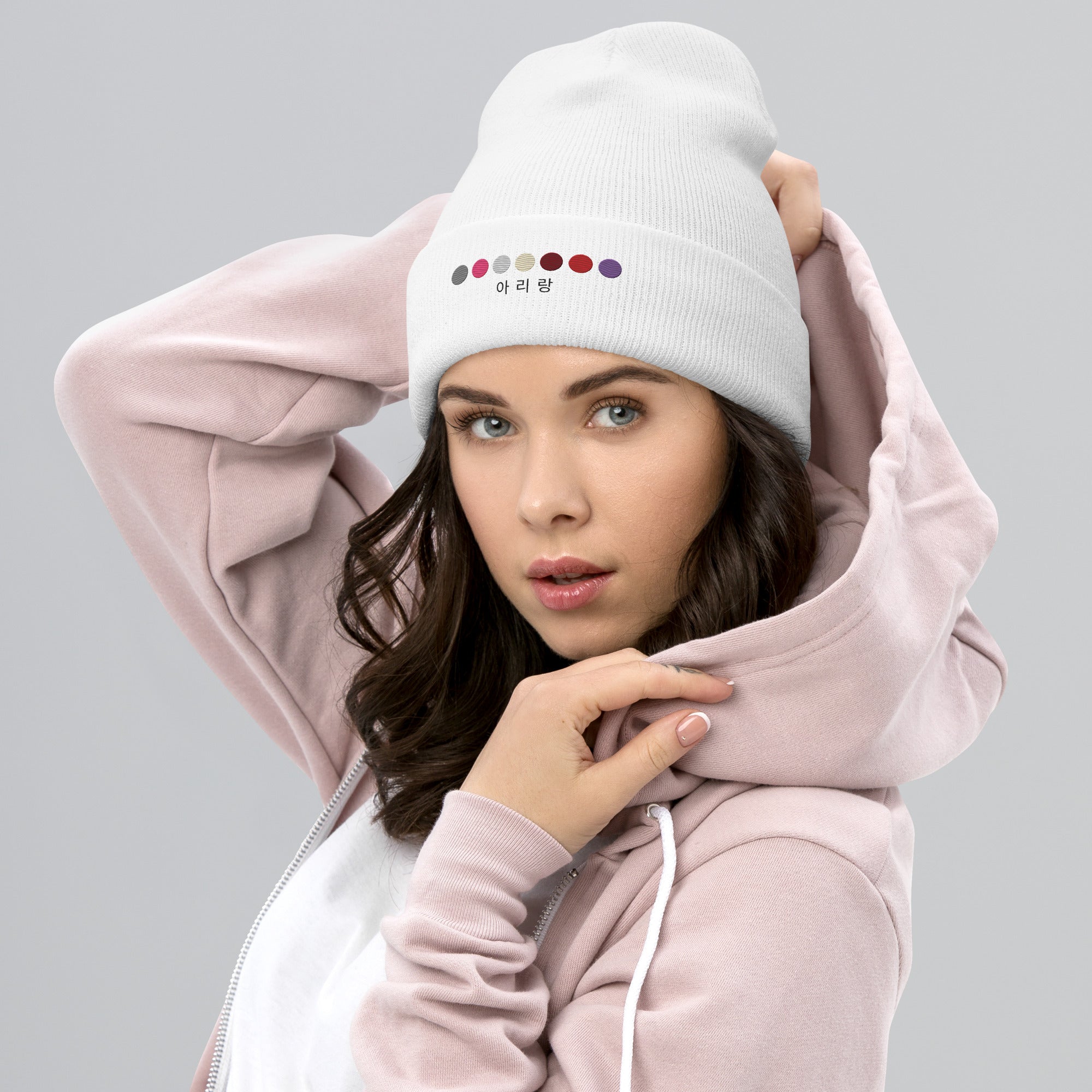 ARIRANG Embroidered Cuffed Ribbed Beanie (아리랑)