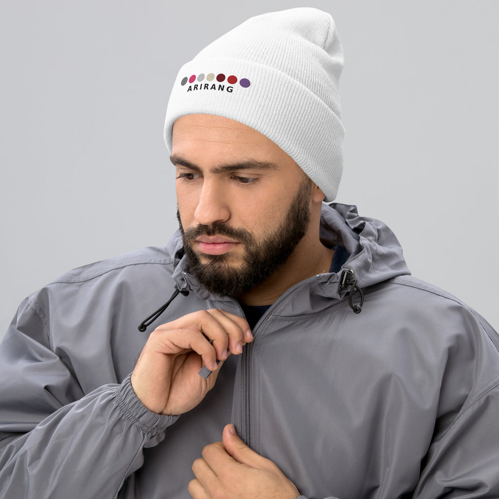 ARIRANG Embroidered Cuffed Ribbed Beanie
