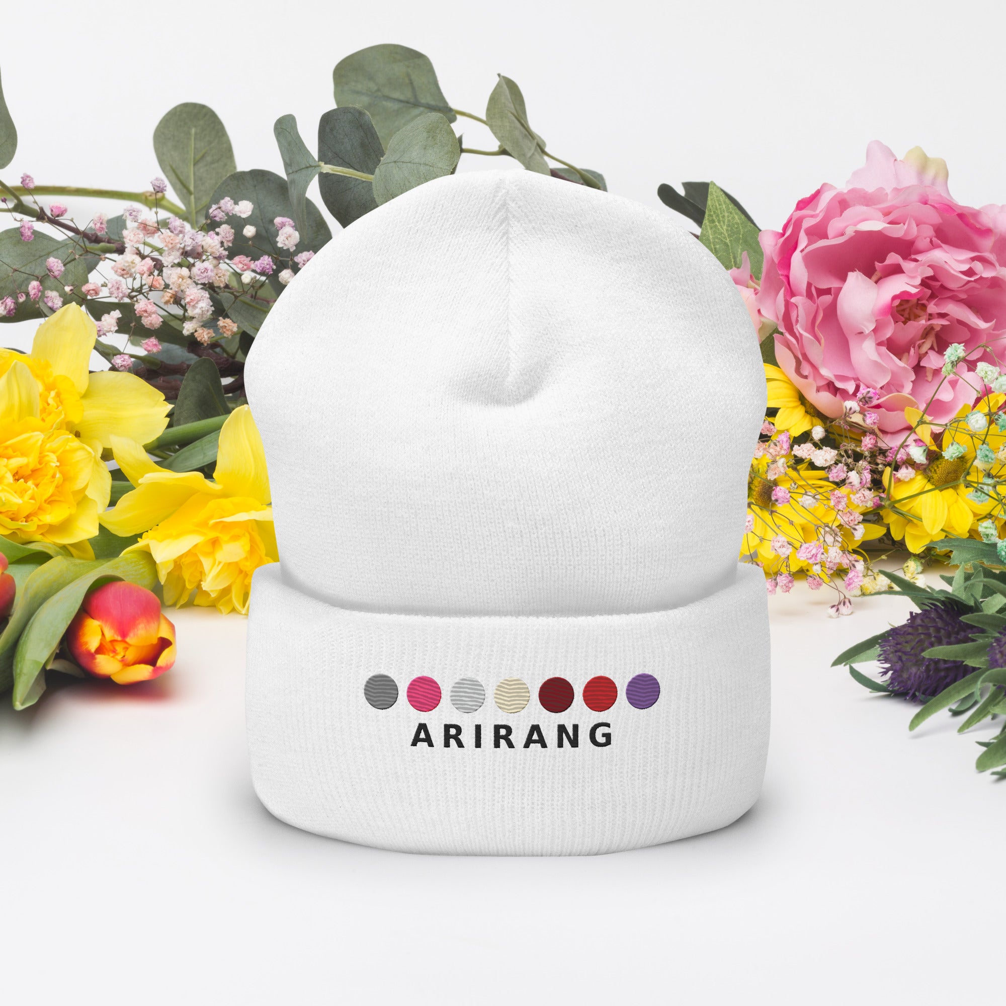 ARIRANG Embroidered Cuffed Ribbed Beanie