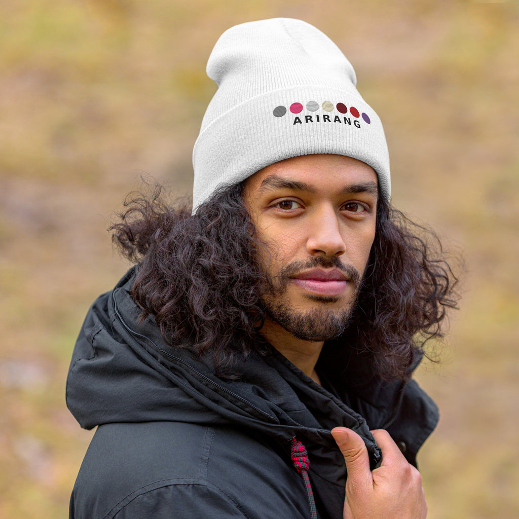 ARIRANG Embroidered Cuffed Ribbed Beanie
