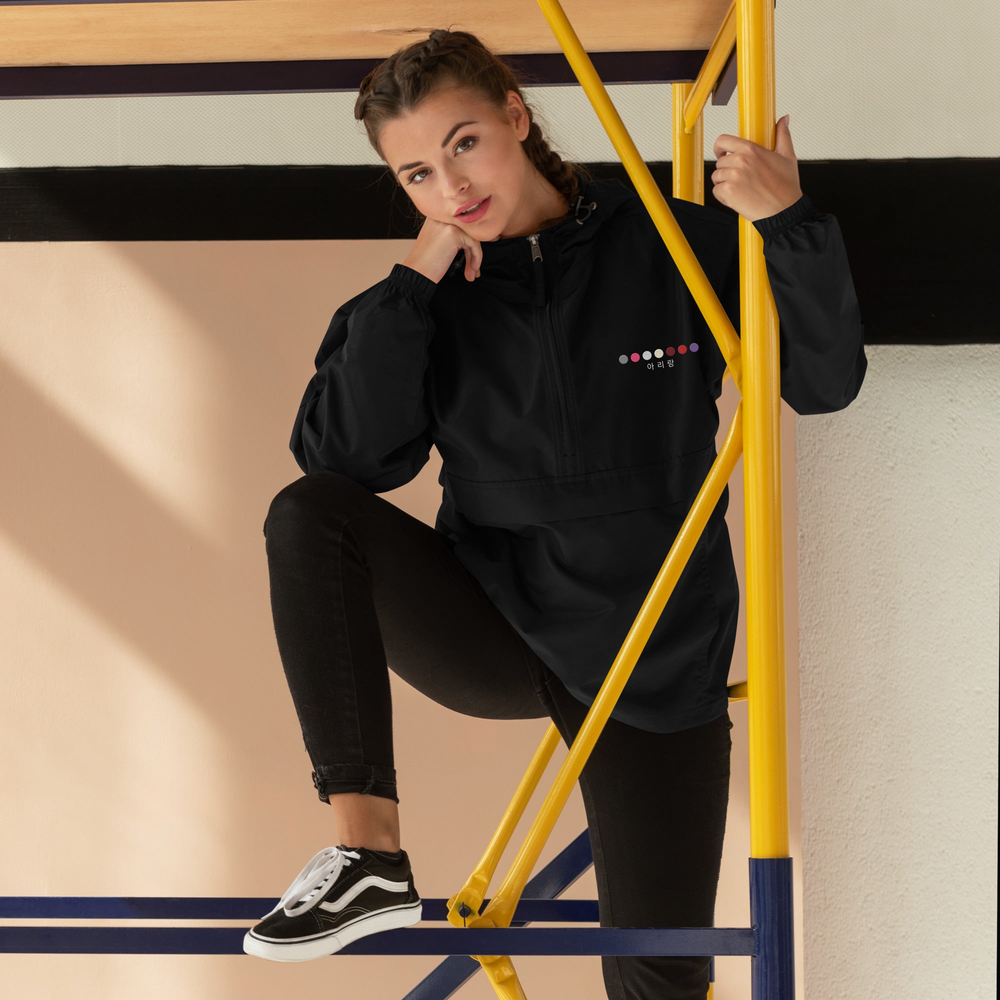 ARIRANG Embroidered Champion Packable Unisex Jacket (아리랑)