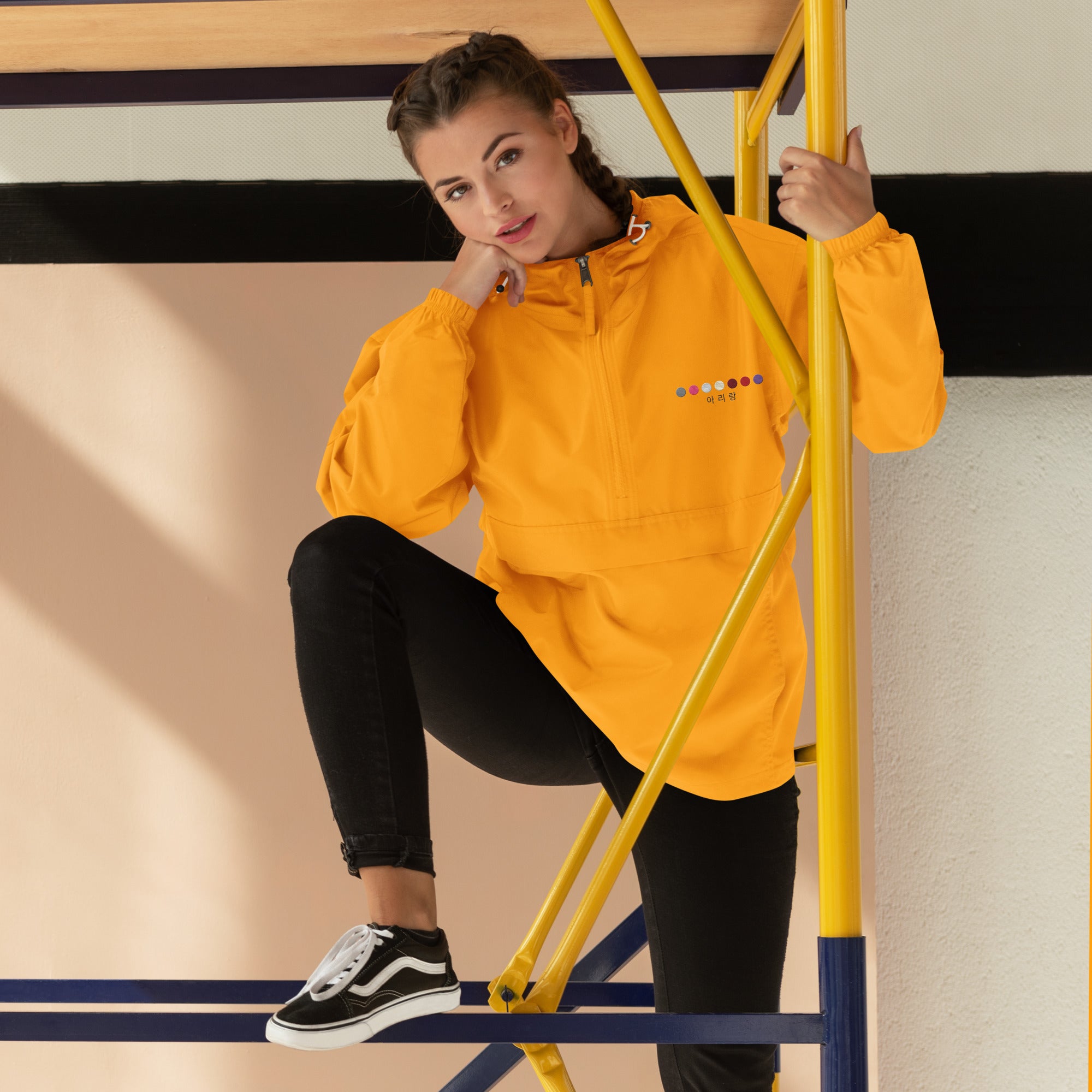 ARIRANG Embroidered Champion Packable Unisex Jacket (아리랑)