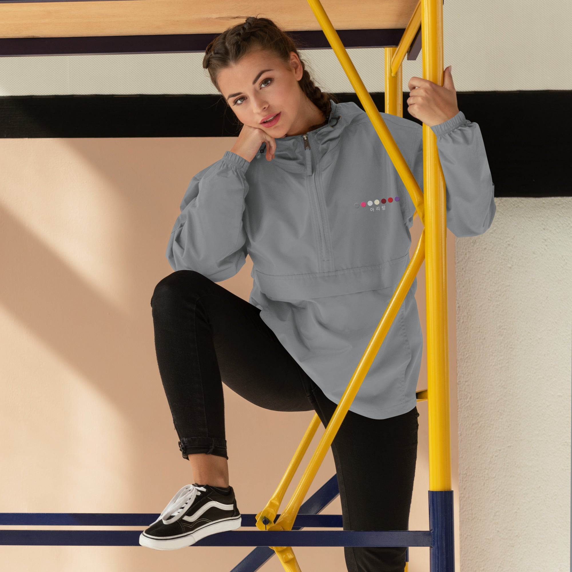 ARIRANG Embroidered Champion Packable Unisex Jacket (아리랑)